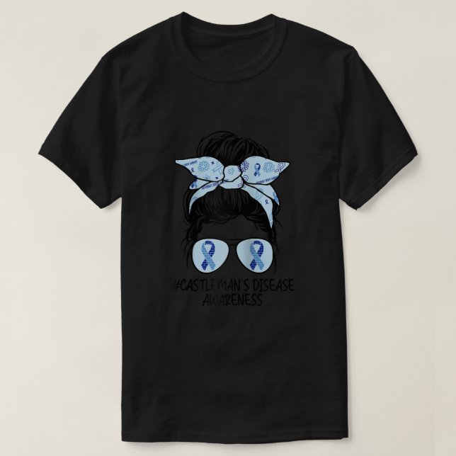 T-shirt Castleman Maladie Messy Bun Raglan Baseb (Design devant)