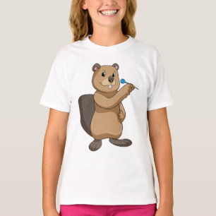 T-shirt Castor aux fléchettes avec fléchette