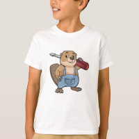 Castor comme artisan avec tournevis à fente