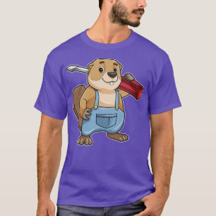 T-shirt Castor comme artisan avec tournevis à fente