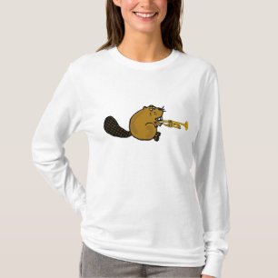 T-shirt Castor de BR jouant la chemise de trompette