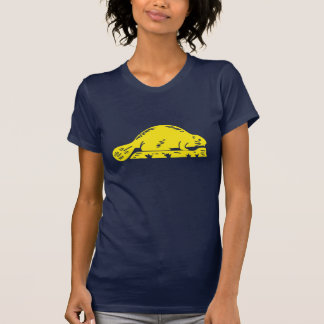T-shirt Castor T de drapeau d'état de l'Orégon des femmes
