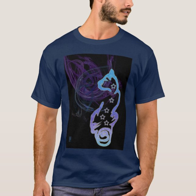 T-shirt cat2 céleste (Devant)