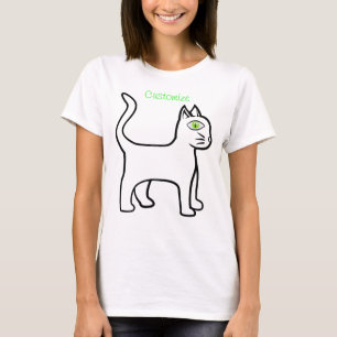 T-shirt Cat à oeil vert minimaliste Thunder_Cove