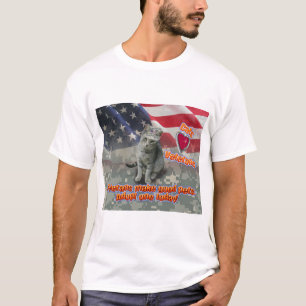 T-shirt Cat adopte un vétéran pour un ami à vie