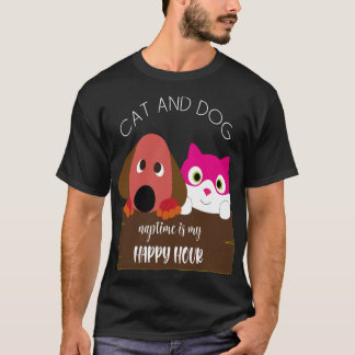 T-shirt cat and donaptime is my happy hour
