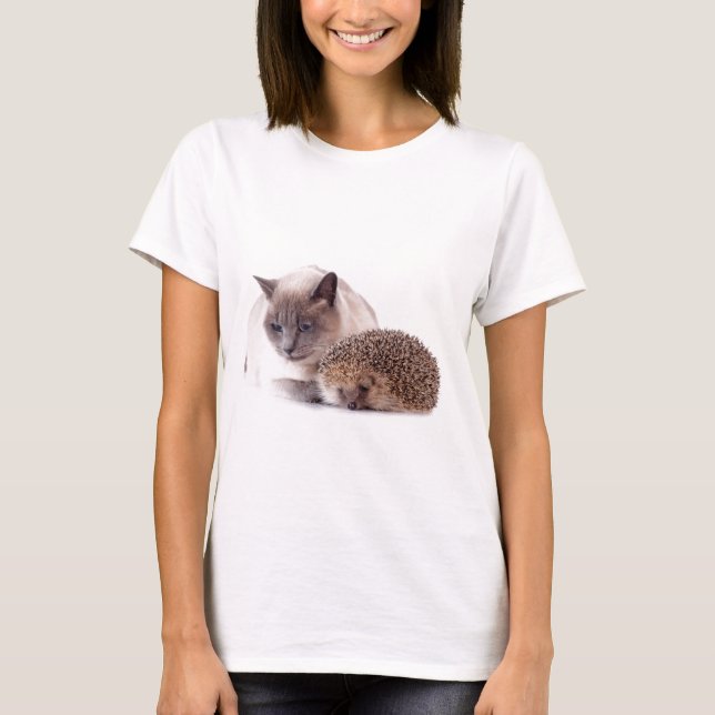 T-shirt cat and hedgehog (Devant)