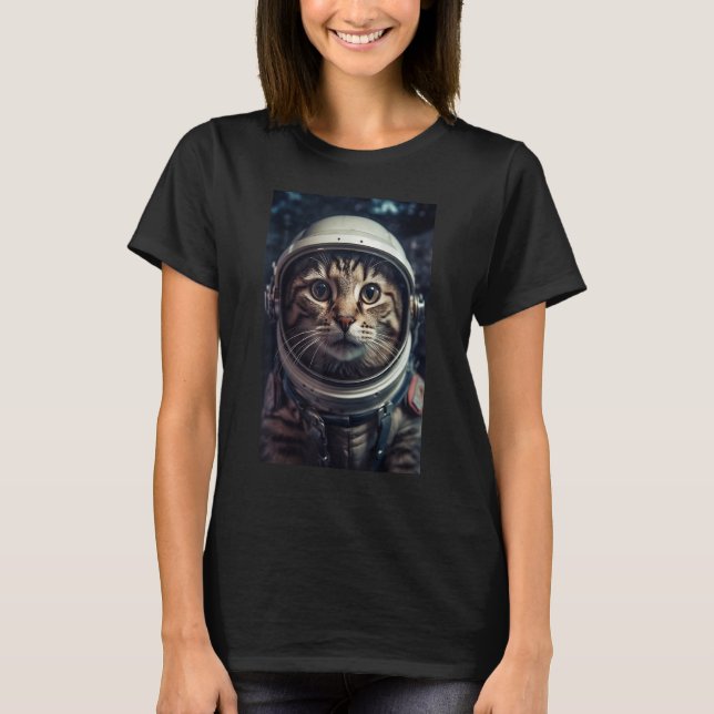 T-shirt Cat astronaut space (Devant)