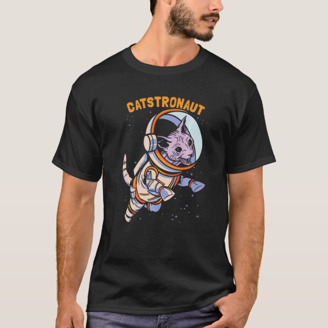 T-shirt Cat Astronaut Space (Devant)