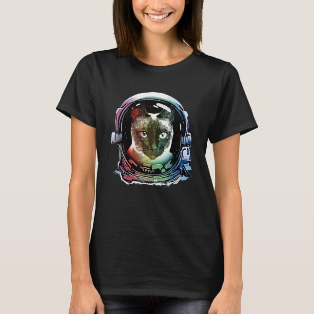 T-shirt Cat Astronaut Space Cat  Retro 2 (Devant)