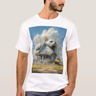 T-shirt Cat-astrophe : L'expert de la démolition Feline