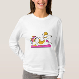 T-shirt Cat at Yoga Exercice d'étirement