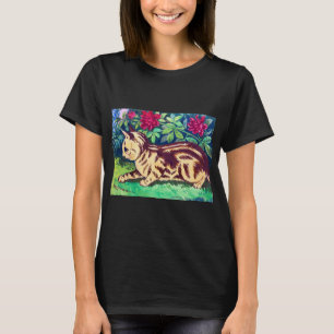 T-shirt Cat au Flower Garden, Louis Wain