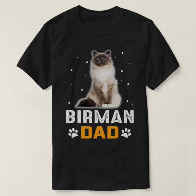 T-SHIRT CAT BIRMAN CAT DAD BIRMAN CAT (Design devant)