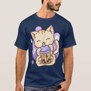 T-shirt Cat Boba Tea Bubble Tea Anime Kawaii Neko Toxits G