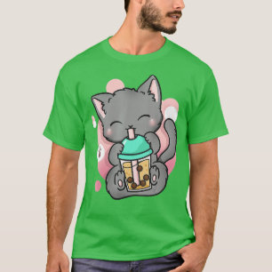 T-shirt Cat Boba Tea Bubble Tea Anime Kawaii Neko Venin