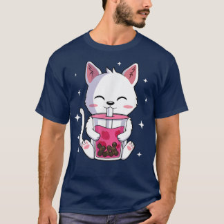 T-shirt Cat Boba Tea Bubble Tea Anime Kawaii Neko Venin