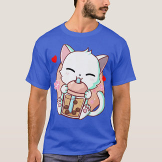 T-shirt Cat Boba Tea Bubble Tea Kawaii Anime Japanese Neko