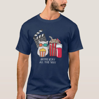 T-shirt Cat Buff avec Popcorn et boissons