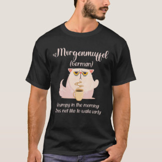 T-shirt Cat Café Morgenmuffee Pas Réveillé Tôt Pour Cat Pe