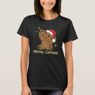 T-shirt Cat Christmas Animals Cute Cats Meowy Catmas 7