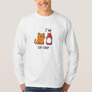 T-shirt Cat-Chup : Blague à l'oreille et au ketchup