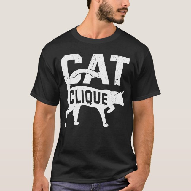 T-shirt Cat Clique Kitten Propriétaire d'animal de compagn (Devant)