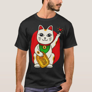 T-shirt Cat coeur de doigt chanceux
