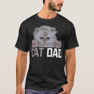 T-shirt Cat Dad Daddy Kitten Kitty Owners Fur Parent Cat L