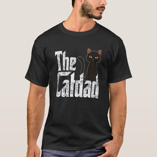 T-shirt Cat Dad The Catfather Crazy Cat Father Kitty Daddy (Devant)