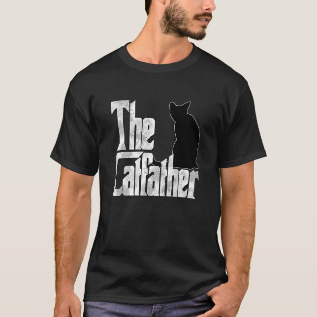 T-shirt Cat Dad The Catfather Crazy Cat Father Kitty Daddy (Devant)