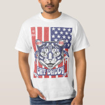 Cat Daddy American Flag Vintage Distressed Men's