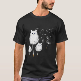 T-shirt Cat Dandelion Flower Cat