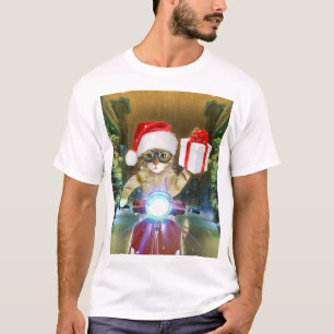T-shirt Cat dans le Santa Claus a empoisonné les délicieux