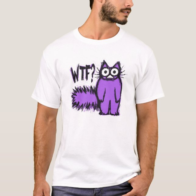 T-SHIRT CAT DE WTF (Devant)