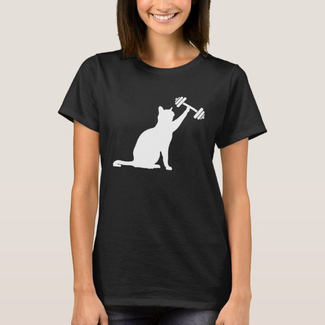 T-shirt Cat deadlift weightlifting cat powerlifting kitty  (Devant)
