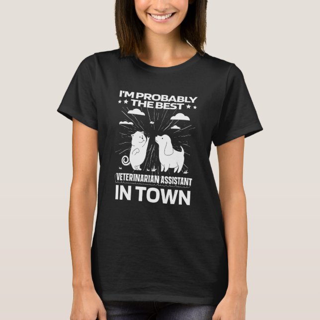 T-shirt Cat Dog Veterinary   Tech Vet Veterinarian Assista (Devant)