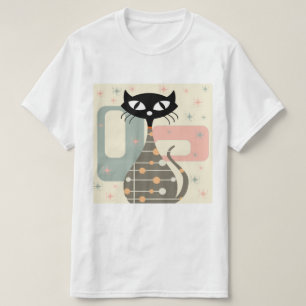 T-shirt Cat du milieu du siècle moderne
