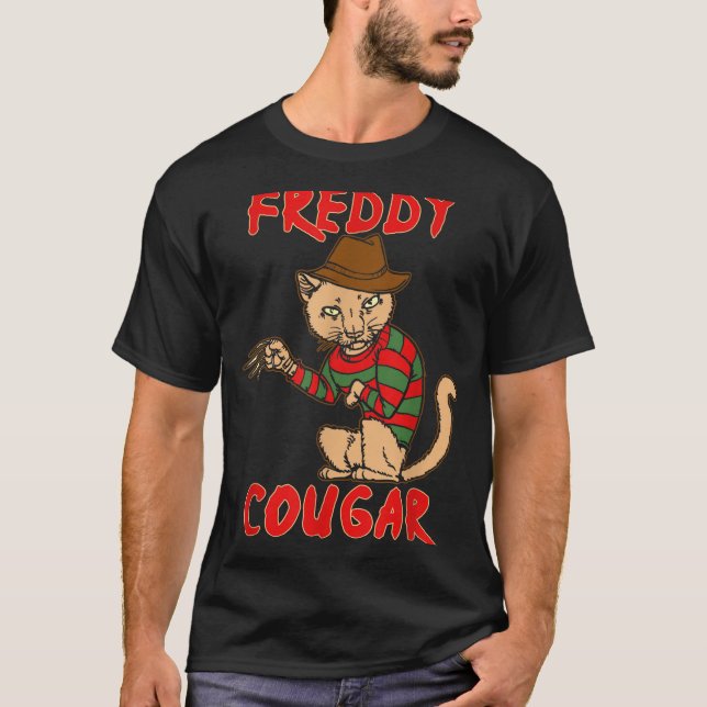 T-shirt Cat _ Dy Cougar -funny Halloween For Men Women Kid (Devant)
