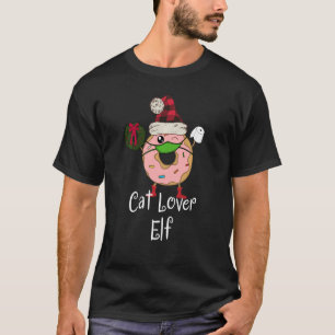 T-shirt Cat Elf Quarantine Noël Funny Donut 2020 Mème