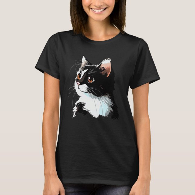 T-shirt Cat Face  Cat (Devant)