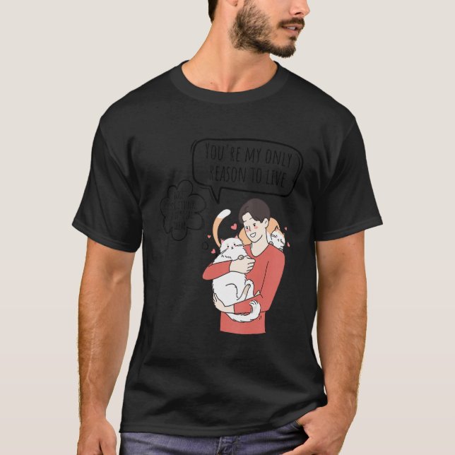 T-shirt Cat  Gen Z  Nihilism Existential Crisis Dank Meme (Devant)