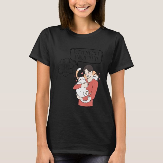 T-shirt Cat  Gen Z  Nihilism Existential Crisis Dank Meme (Devant)