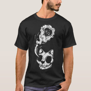 T-shirt Cat Ghost Lazy Costume d'Halloween Fun Kitten Crân
