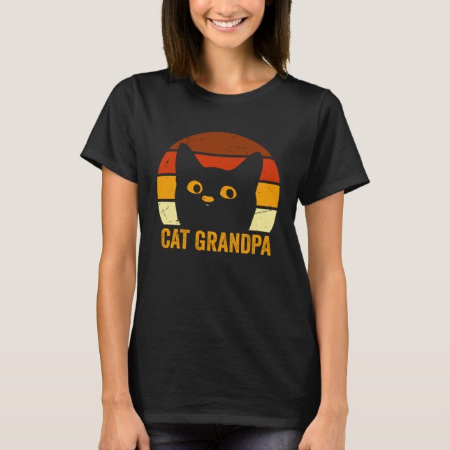 T-shirt Cat Grandpa (Devant)