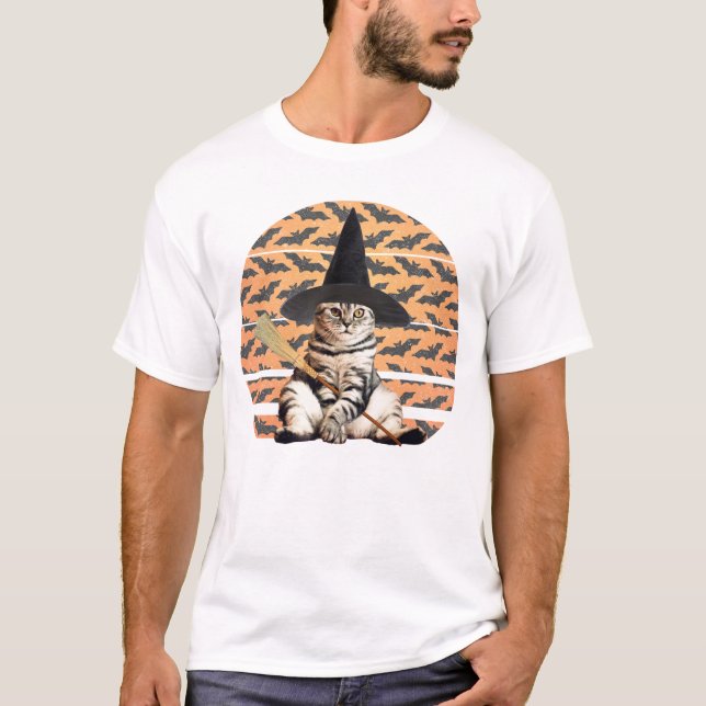 T-shirt Cat Halloween (Devant)