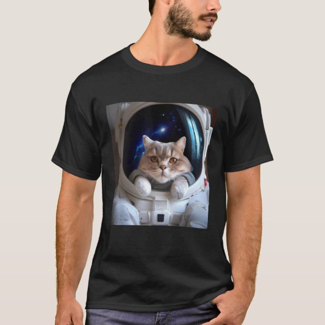 T-shirt Cat in Space (Devant)