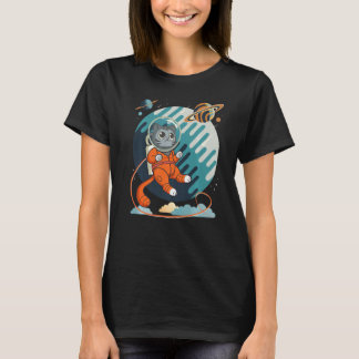 T-shirt Cat in Space Space Cat Nerdy  2