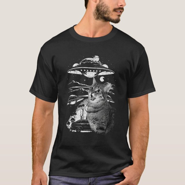 T-shirt Cat Incident Involving UAPs UFO Retro Aliens Scien (Devant)