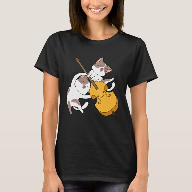 T-shirt Cat Kitten Playing Cello Cat  Cello Player Cellist (Devant)